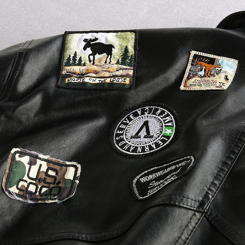 European And American Street Trend Loose Biker Clothes Leather Jacket Men null