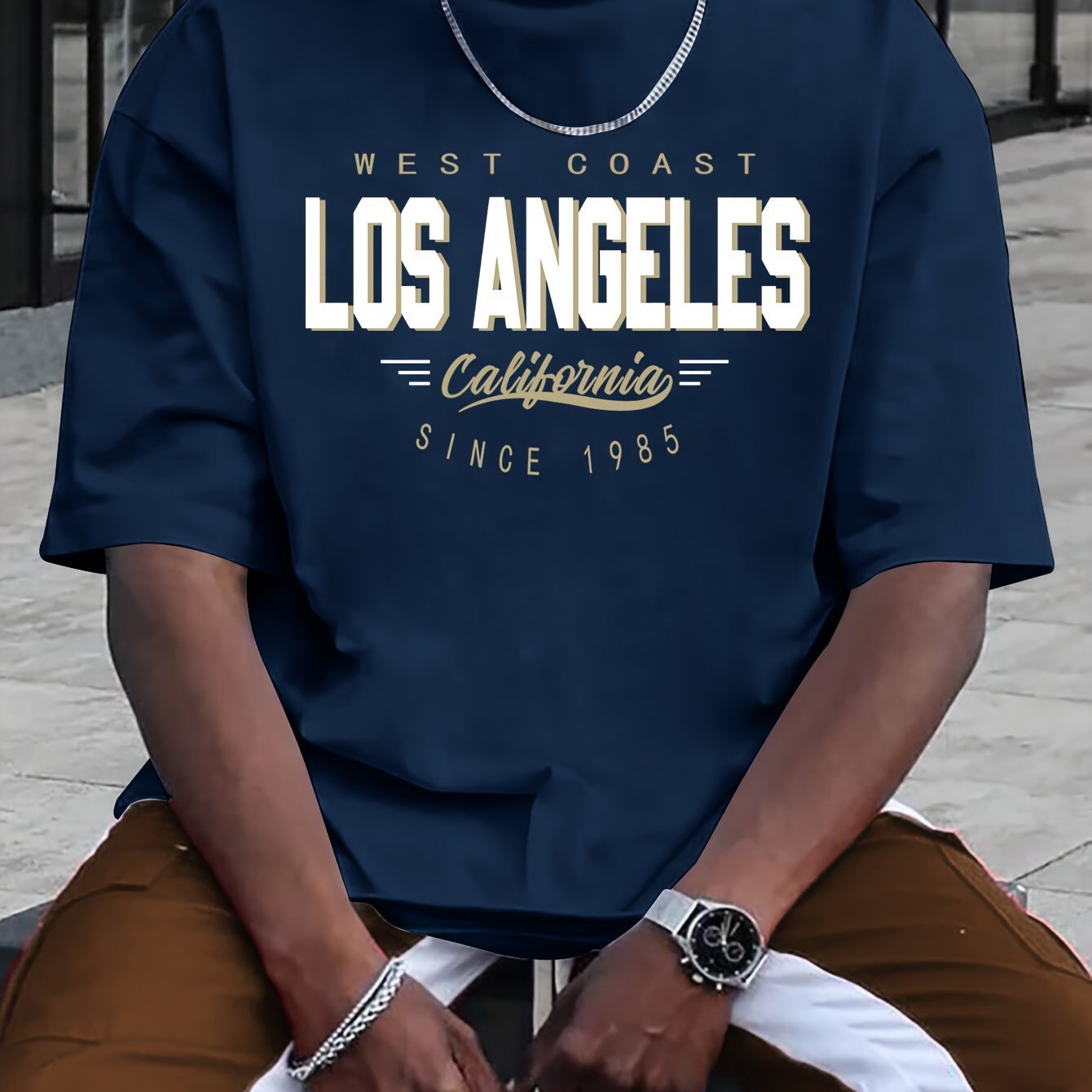 Men's Fashion Casual All-match Round Neck Printed Short Sleeve