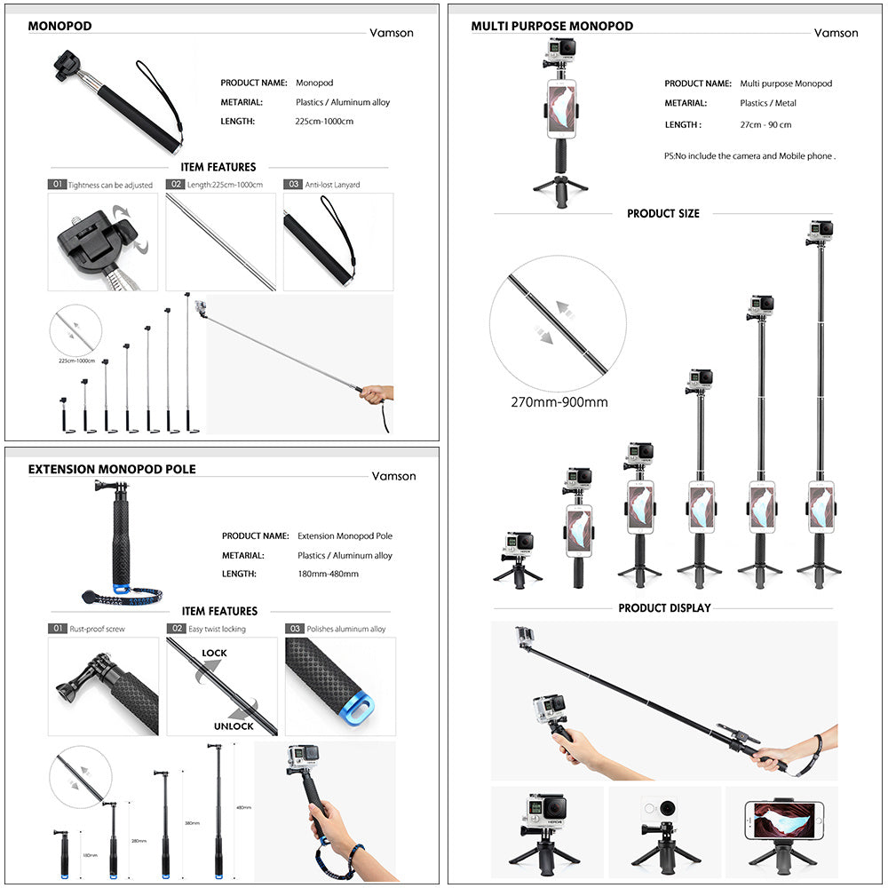 Action camera accessories null