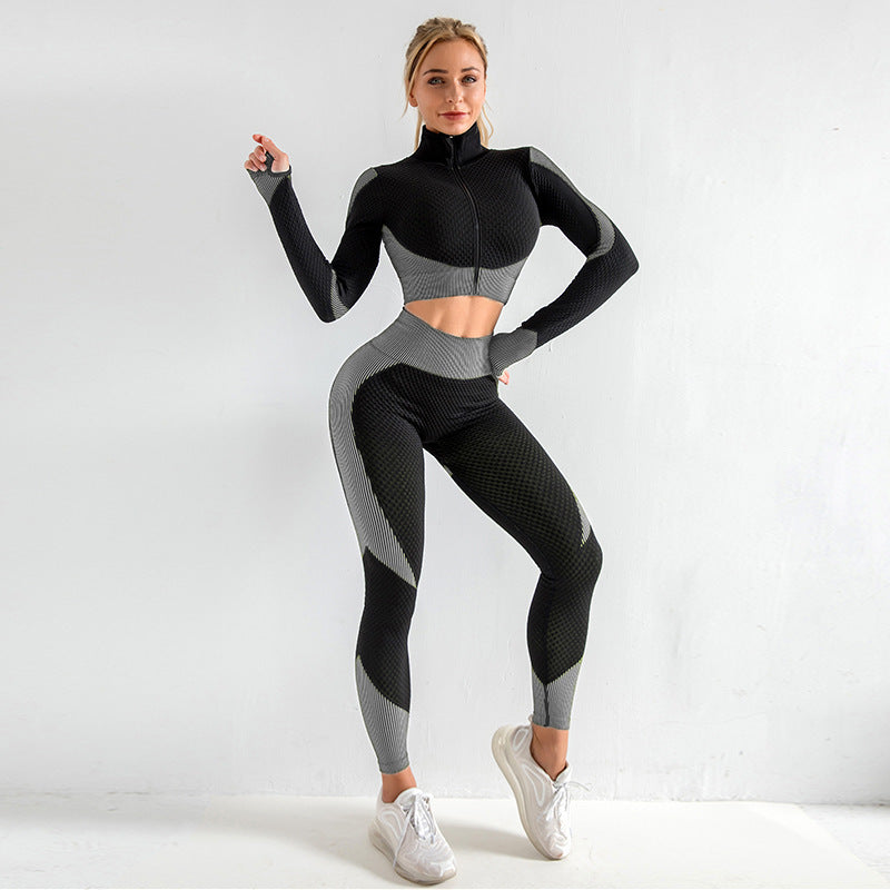 Yoga sets female sport gym suit null