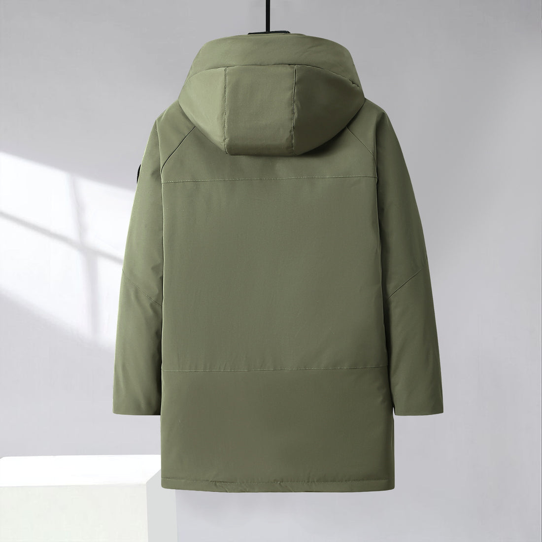 Manteau d'hiver en coton pour homme, grande taille, mi-long, avec capuche, grande taille et extra épais, tendance pour hommes forts