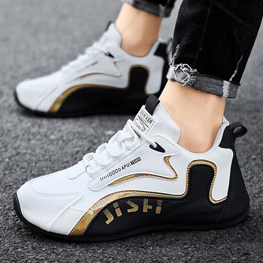 Fashion Colorblock Lace-up Sneakers For Men Breathable Low-top Dad Shoes Running Walking Sports Shoes null