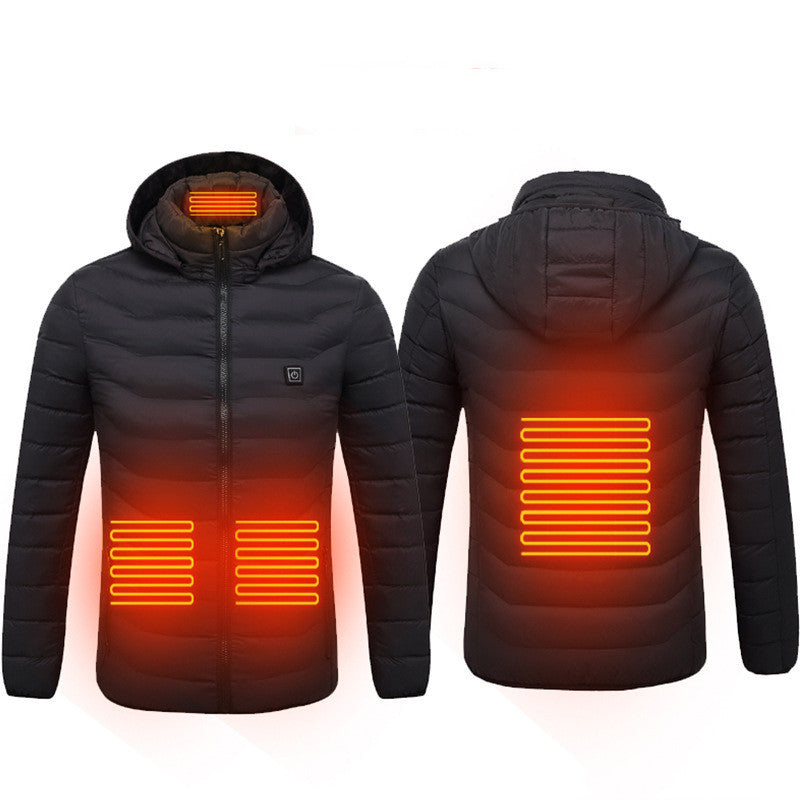 New Heated Jacket Coat USB Electric Jacket Cotton Coat Heater Thermal Clothing Heating Vest Men's Clothes Winter null