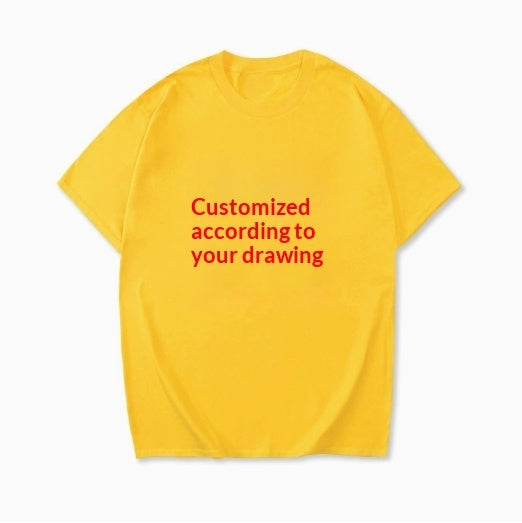 Team Uniform Summer Loose Men's And Women's Round Neck Printed Logo Short Sleeved T-shirt