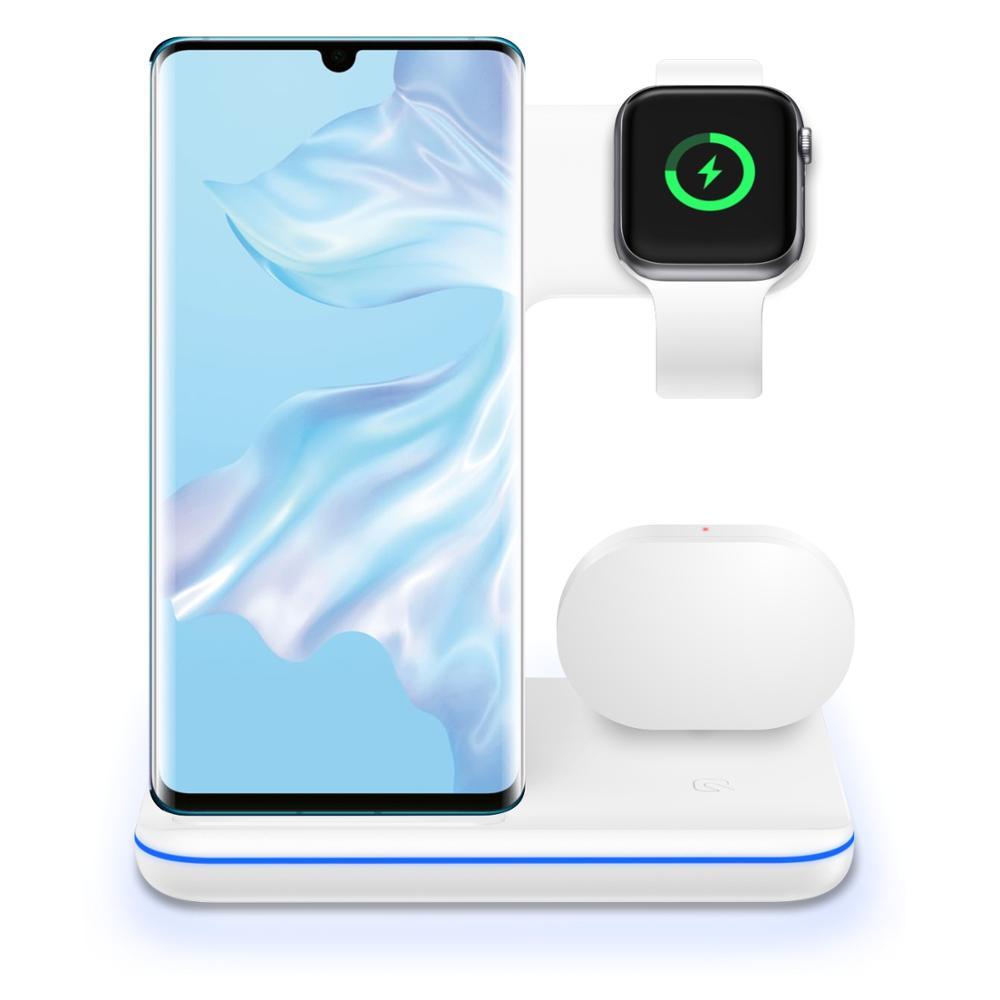 Compatible Mobile Phone Watch Earphone Wireless Charger 3 In 1 Wireless Charger Stand null