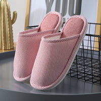 Household Stripes Home Indoor Non Slip Cotton Slippers
