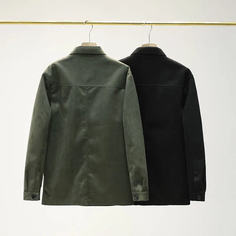 New Men's Loose Lapel Long Sleeve Shirt