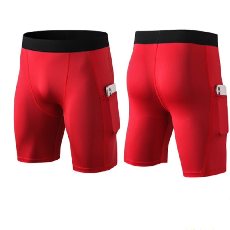 Men's PRO Tight Gym Shorts With Pockets Sports null