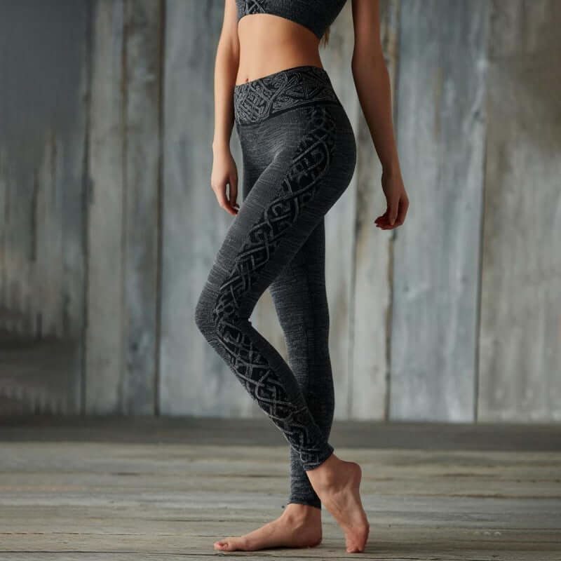 Womens 3D Digital-Print Sports Yoga Pants