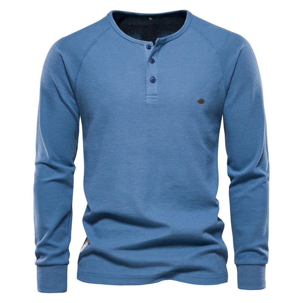 Mens Stylish Casual Long-sleeve Henley Base Layer
