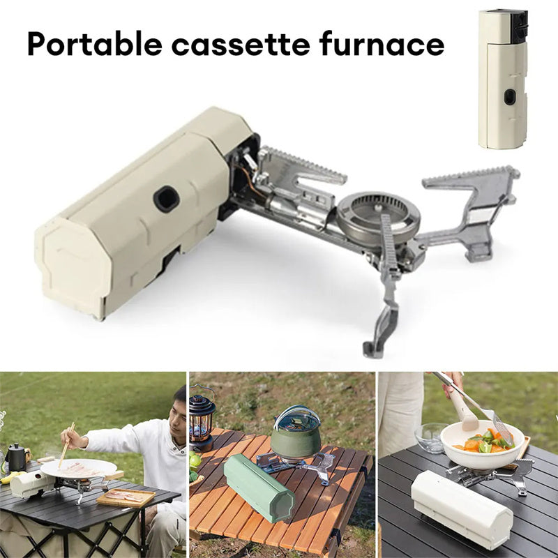 Camping Gas Stove Portable Folding Cassette Stove Outdoor Hiking BBQ Travel Cooking Grill Cooker Gas Burner Food Heating Tool Kitchen Gadgets null