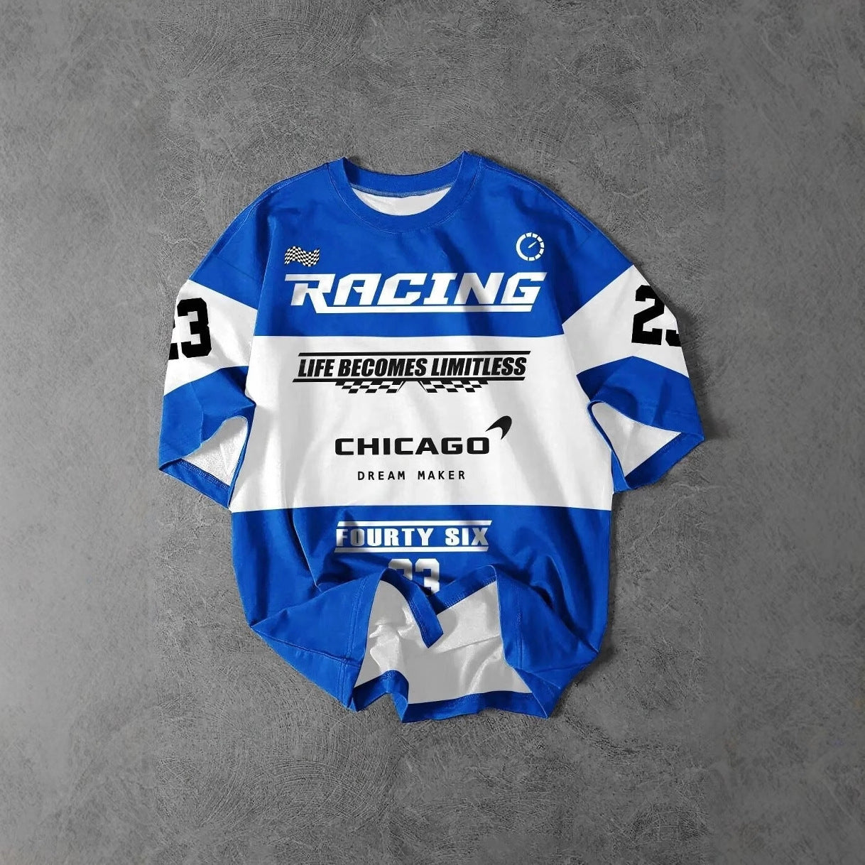 3D Digital Printed Round Neck Short Sleeve