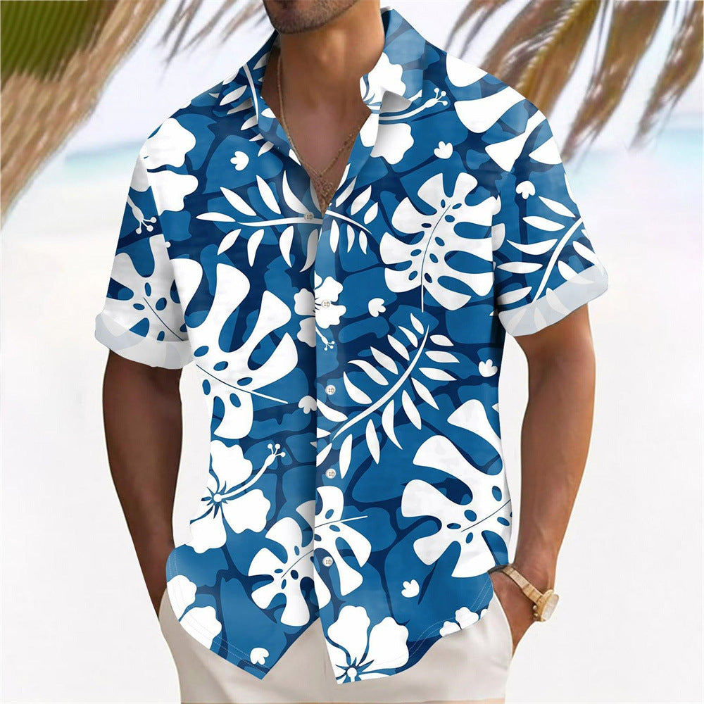 Hawaii Beach Men's Clothing Print Shirt Casual