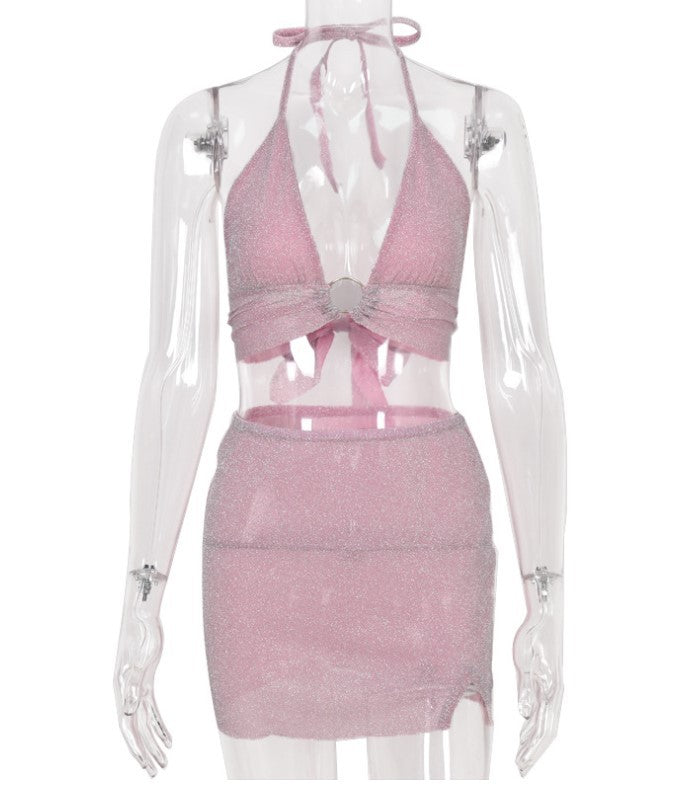 two piece glitter set