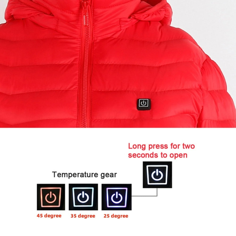 New Heated Jacket Coat USB Electric Jacket Cotton Coat Heater Thermal Clothing Heating Vest Men's Clothes Winter null