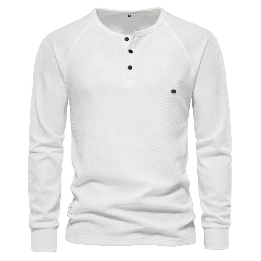 Mens Stylish Casual Long-sleeve Henley Base Layer