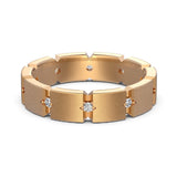 S925 Sterling Silver Men And Women Couple Rings Personality Fashion Round Zirconium Gang Drill Slim Ring Simple All-match