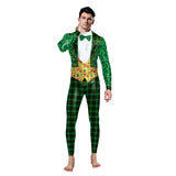 St. Patrick's Day Green Bow Digital Print Performance Dress