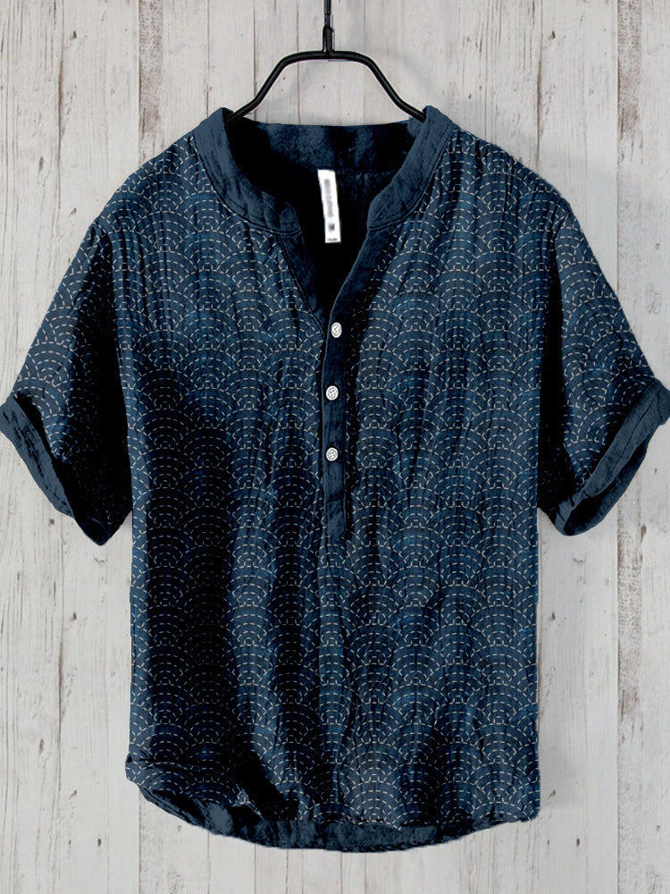 Plus Size Digital Printing Men's Short Sleeve