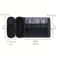 [Makeup Brush Organizer Bag] Large Capacity Makeup Brush Organizer Bag - Multi-Functional Korean Style Portable Cosmetic Pouch for Students
