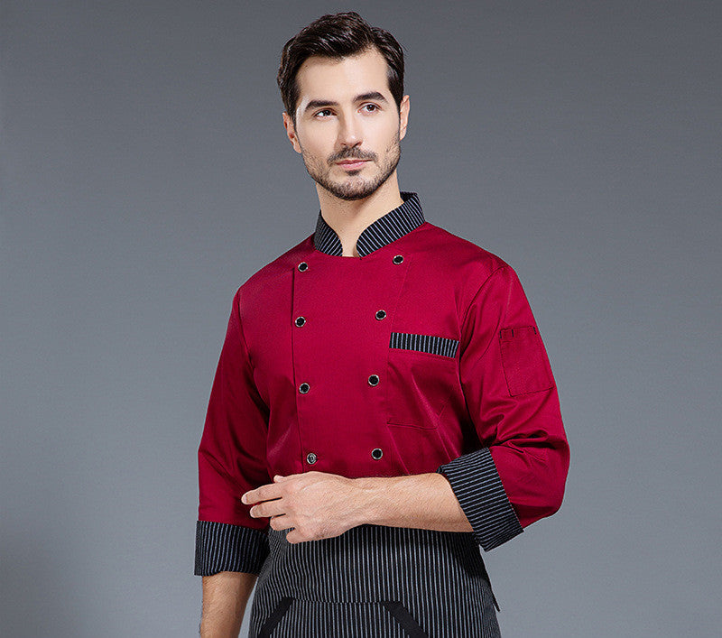 Chef Work Clothes Men Long Sleeve Catering Restaurant After null