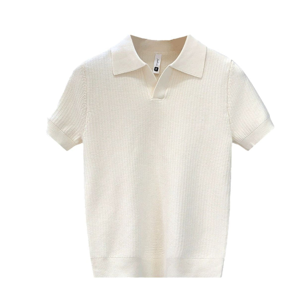 Fashion Summer Thin Knitted Polo Shirt For Men