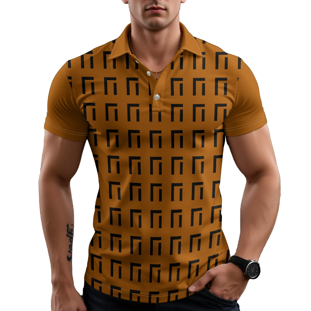 Polo Shirt Button Men's Casual Short-sleeved T-shirt