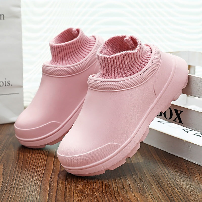 Women's Fashionable Waterproof Cotton Slippers null