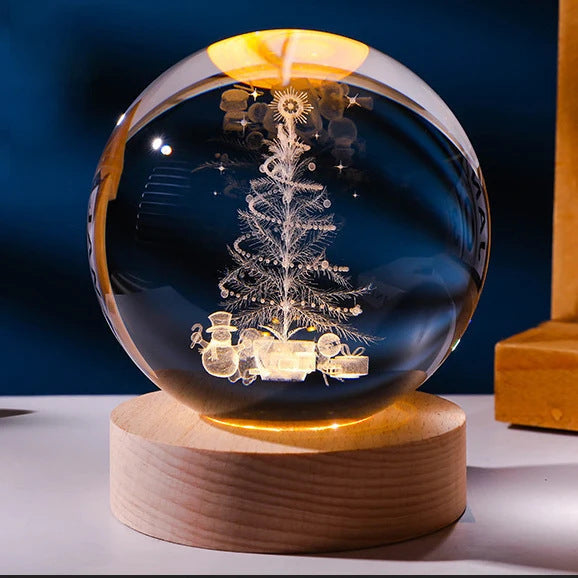 Luminous Starry Sky And Planets Moon Moon Crystal Ball Small Night Lamp Projection Ambience Light Creative Gift New Strange Gift null