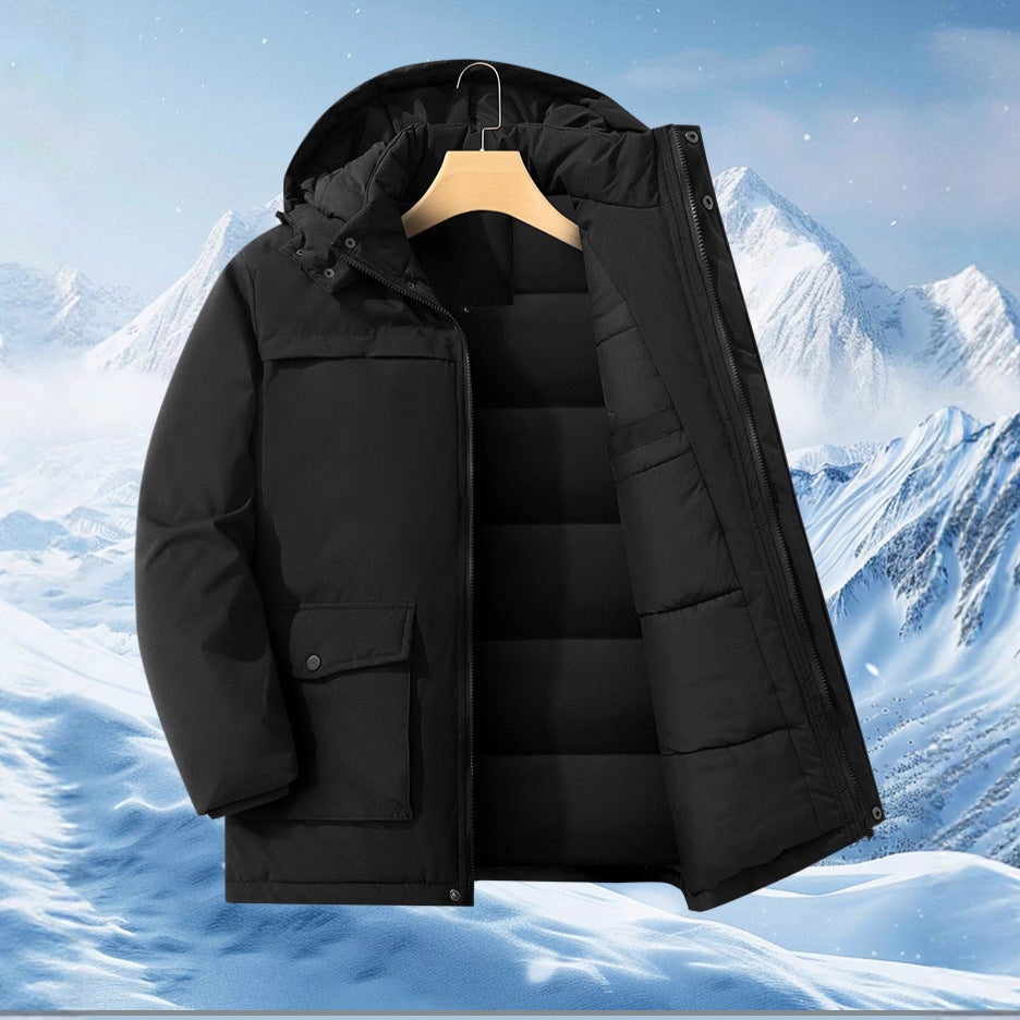 Veste épaisse pour homme avec capuche amovible