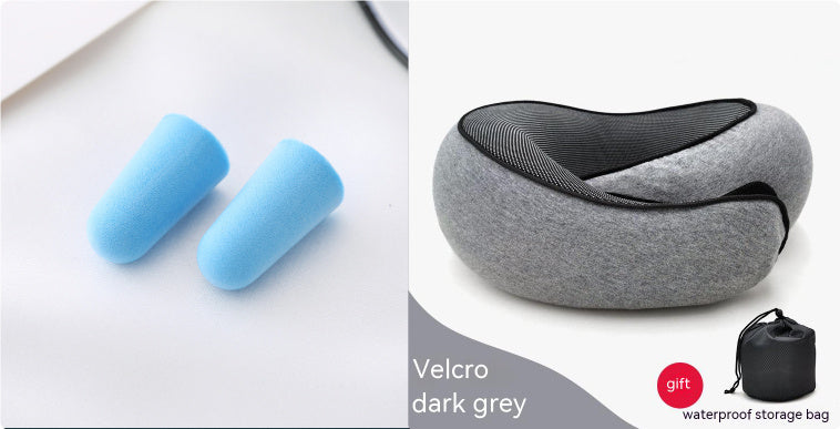 Travel Neck Pillow Non-Deformed Airplane Pillow Travel Neck Cushion Durable U-Shaped Travel Memory Cotton Nap Neck Pillow null