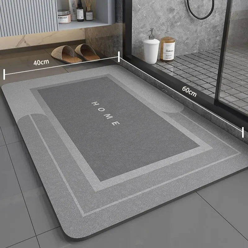 1pc 40*60cm Super Absorbent Floor Mat For Bathroom Non Slip, Fast Drying Soft, Carpet Shower Tub Outdoor Doormat Gray square 1pc 40*60cm Super Absorbent Floor Mat For Bathroom Non Slip, Fast Drying Soft, Carpet Shower Tub Outdoor Doormat - shop_name