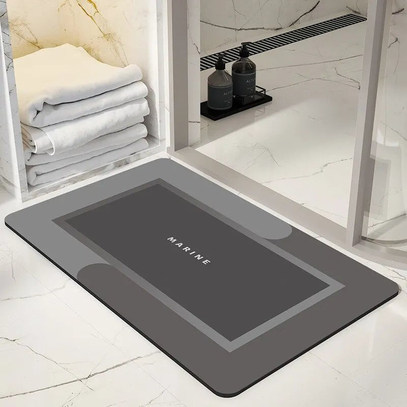 1pc 40*60cm Super Absorbent Floor Mat For Bathroom Non Slip, Fast Drying Soft, Carpet Shower Tub Outdoor Doormat Gray square 1pc 40*60cm Super Absorbent Floor Mat For Bathroom Non Slip, Fast Drying Soft, Carpet Shower Tub Outdoor Doormat - shop_name