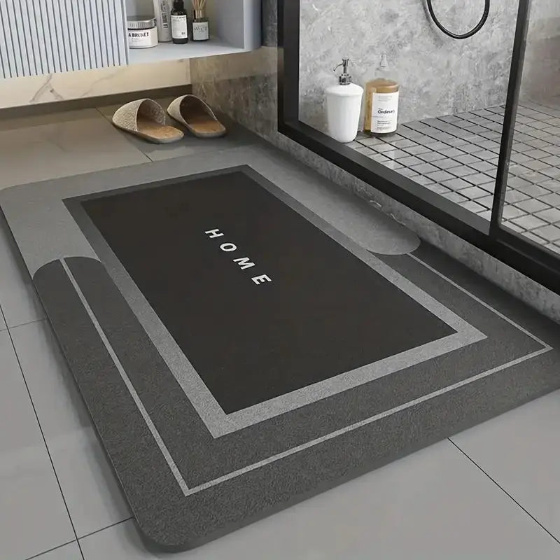 1pc 40*60cm Super Absorbent Floor Mat For Bathroom Non Slip, Fast Drying Soft, Carpet Shower Tub Outdoor Doormat Gray square 1pc 40*60cm Super Absorbent Floor Mat For Bathroom Non Slip, Fast Drying Soft, Carpet Shower Tub Outdoor Doormat - shop_name