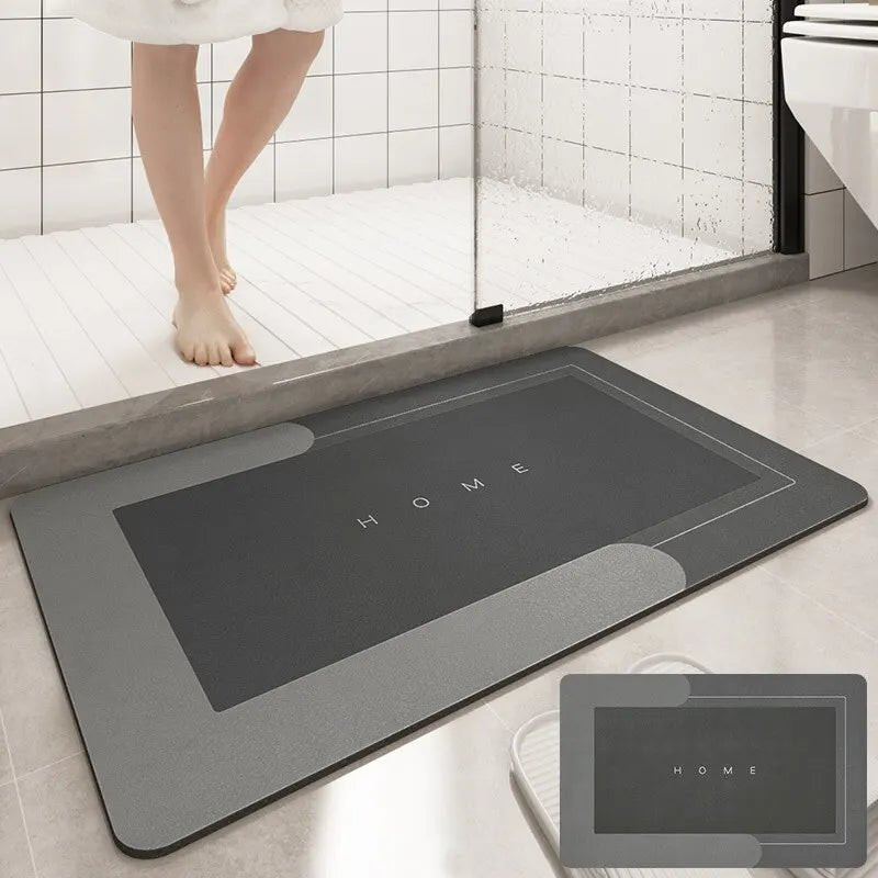 1pc 40*60cm Super Absorbent Floor Mat For Bathroom Non Slip, Fast Drying Soft, Carpet Shower Tub Outdoor Doormat Gray square 1pc 40*60cm Super Absorbent Floor Mat For Bathroom Non Slip, Fast Drying Soft, Carpet Shower Tub Outdoor Doormat - shop_name