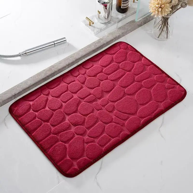 1pc Coralline Velvet Bathroom Anti - slip Mat,with Lining on the Bottom for Anti - slip and Water Absorption,for Bathroom Door Red 1pc Coralline Velvet Bathroom Anti - slip Mat,with Lining on the Bottom for Anti - slip and Water Absorption,for Bathroom Door - shop_name