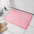1pc embossed fiber carpet, bathroom living room anti slip mat, pebble floor mat, household items pink 1pc embossed fiber carpet, bathroom living room anti slip mat, pebble floor mat, household items - shop_name