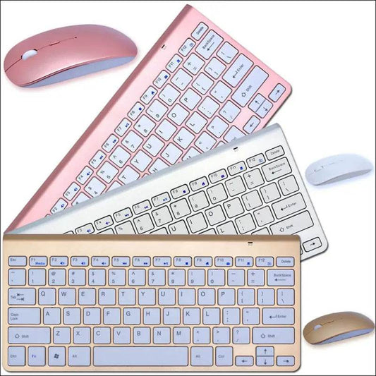 2.4G Wireless Keyboard And Mouse Protable Mini Keyboard Mouse Combo Set For Notebook Laptop Mac Desktop PC Computer Smart TV PS4 - Update Avenue 