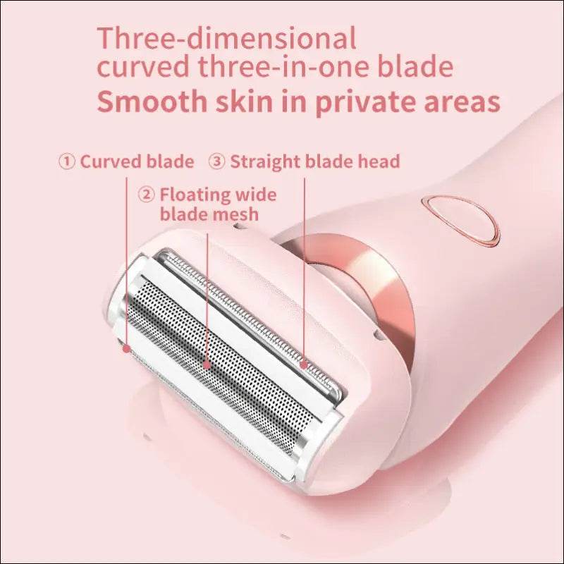 2 In 1 Hair Removal Epilator USB Rechargeable Trimmer Women Body Razor Face Leg Armpit Bikini Hand Pubic Shaver Hair Remover - Update Avenue 
