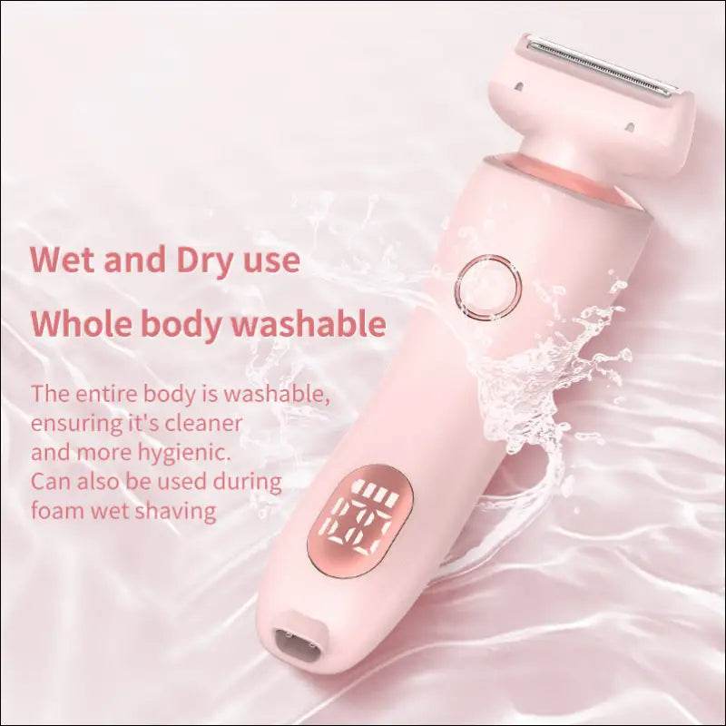 2 In 1 Hair Removal Epilator USB Rechargeable Trimmer Women Body Razor Face Leg Armpit Bikini Hand Pubic Shaver Hair Remover - Update Avenue 