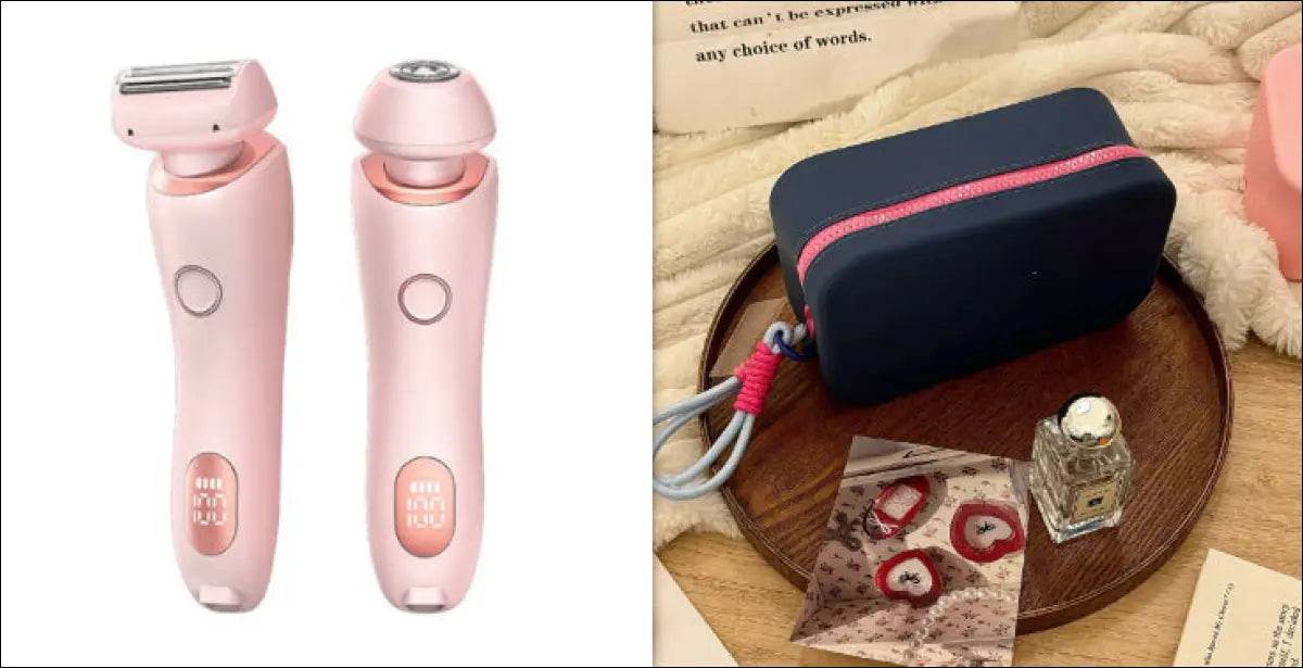 2 In 1 Hair Removal Epilator USB Rechargeable Trimmer Women Body Razor Face Leg Armpit Bikini Hand Pubic Shaver Hair Remover - Update Avenue 