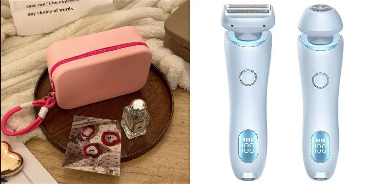 2 In 1 Hair Removal Epilator USB Rechargeable Trimmer Women Body Razor Face Leg Armpit Bikini Hand Pubic Shaver Hair Remover - Update Avenue 