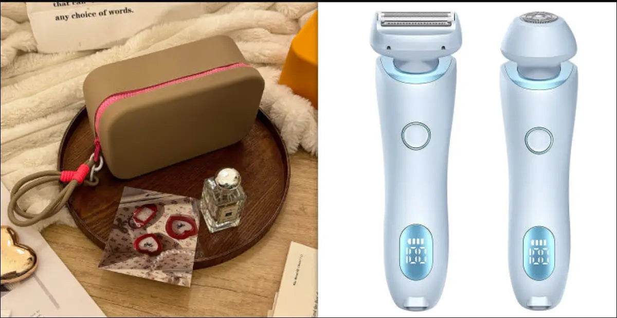 2 In 1 Hair Removal Epilator USB Rechargeable Trimmer Women Body Razor Face Leg Armpit Bikini Hand Pubic Shaver Hair Remover - Update Avenue 