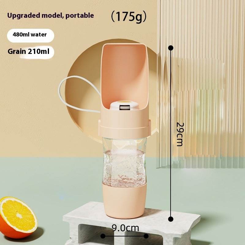 2 In 1 Travel Dog Water Bottle Pet Water Dispenser Feeder Drinking Feeder Dog Outing Water Feeder Pets Outdoor Portable Cup Pet Products - Update Avenue 