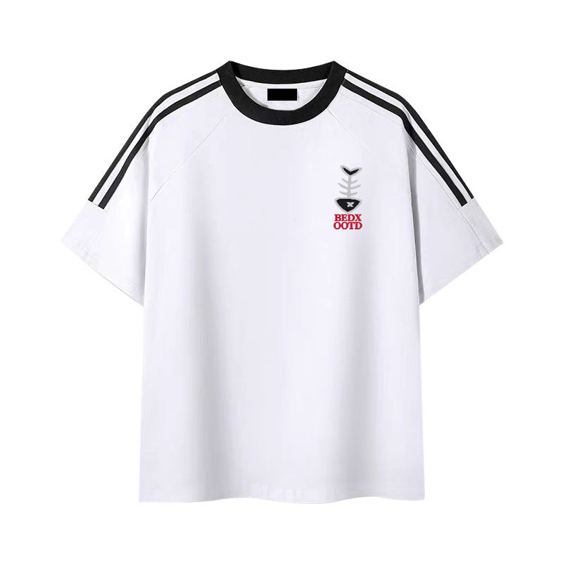 Heavy Cotton Short-sleeved T-shirt Men's Loose Top