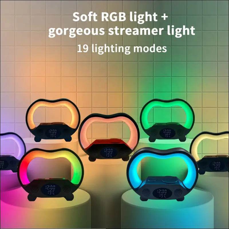 2024 New 6 In 1 Smart Remote Control Bluetooth-compatible Ambience Intelligent LED Table Lamp Multi-function Wireless Charger Night Light Bluetooth-compatible Speaker - Update Avenue 
