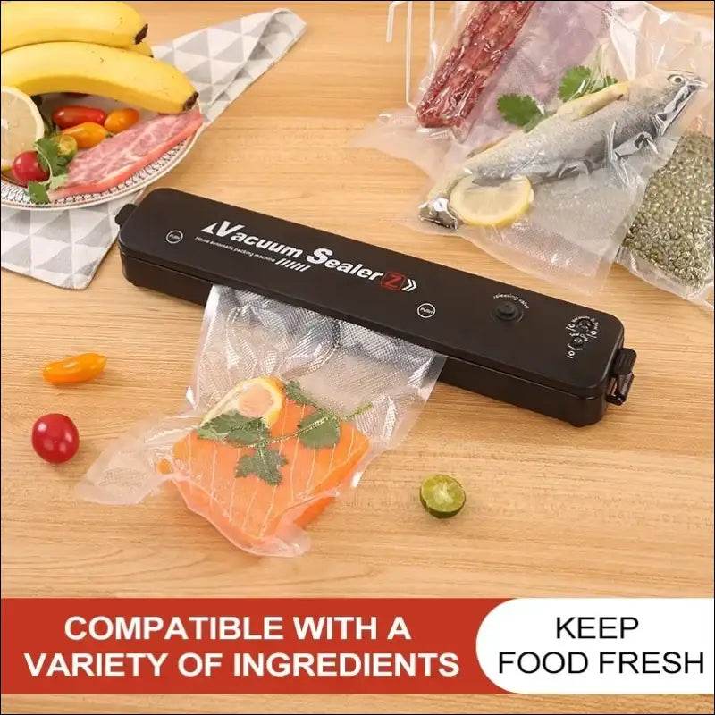 2024 NEW Food Vacuum Sealer Packaging Machine with Free 10pcs Vacuum bags Household Kitchen Food Vacuum Sealing