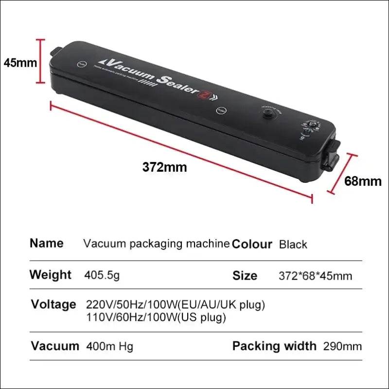 2024 NEW Food Vacuum Sealer Packaging Machine with Free 10pcs Vacuum bags Household Kitchen Food Vacuum Sealing