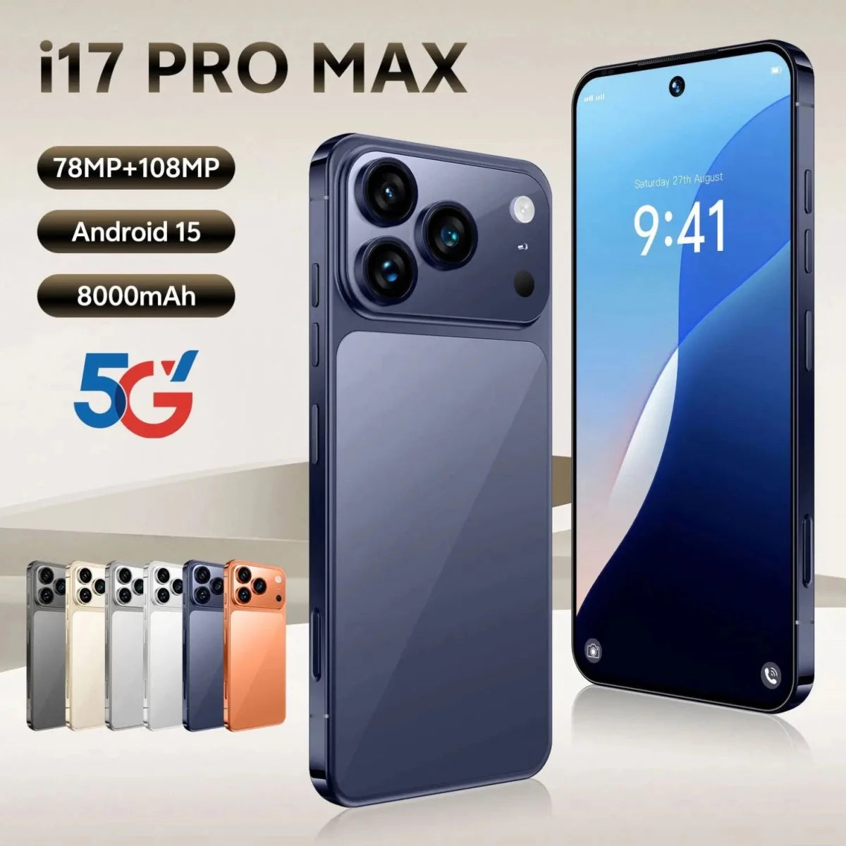 2025 16G+1TB 7.3inch I17 Pro Telephone Origin Clone Smartphone Unlocked 5g I17 Pro Game Smart Mobile Phones Black 2025 16G+1TB 7.3inch I17 Pro Telephone Origin Clone Smartphone Unlocked 5g I17 Pro Game Smart Mobile Phones - shop_name