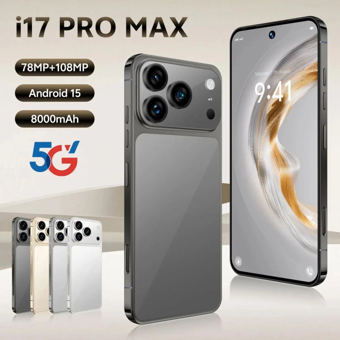 2025 16G+1TB 7.3inch I17 Pro Telephone Origin Clone Smartphone Unlocked 5g I17 Pro Game Smart Mobile Phones Black 2025 16G+1TB 7.3inch I17 Pro Telephone Origin Clone Smartphone Unlocked 5g I17 Pro Game Smart Mobile Phones - shop_name